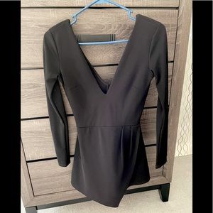 Fashion Nova - Black, Asymmetric Romper. Size S